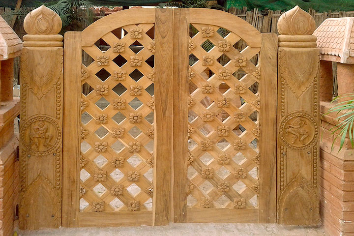 Wood carved doors